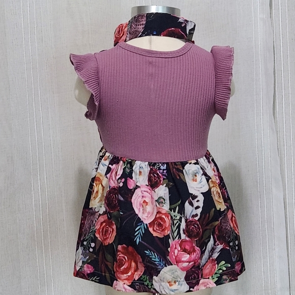 Baby Girl floral Dress with headband. Size 12-18M - Picture 5 of 13